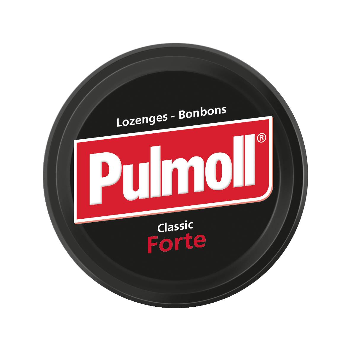 Pulmoll Forte 75 g tin – international packaging
